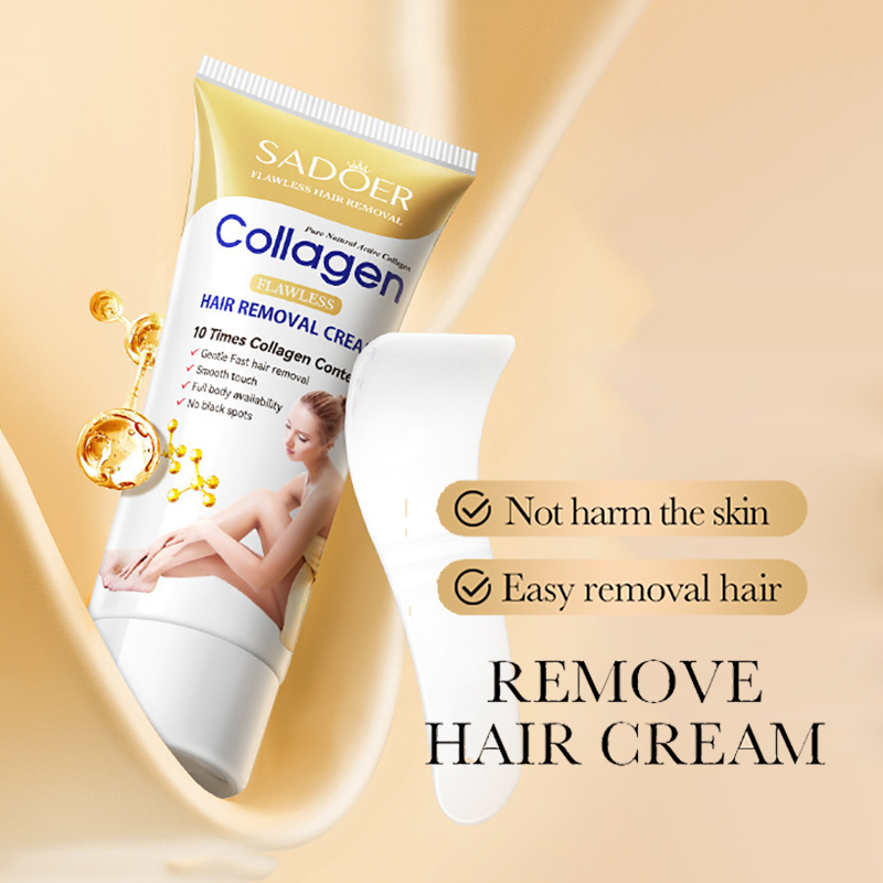 Hair Care Collagen - SADOER Kollagen Ossein Haarentfernungscreme Körper Achsel
