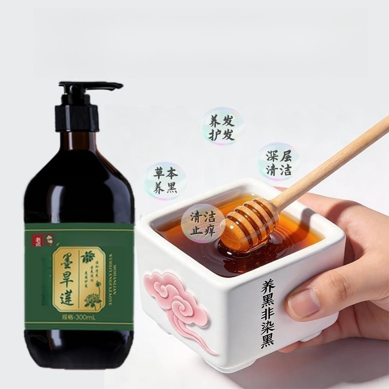 Biotin Shampoo Thickening - Natürliches Haarwuchs-Shampoo mit Schwarzkümmelöl & Kräuterextrakt,
