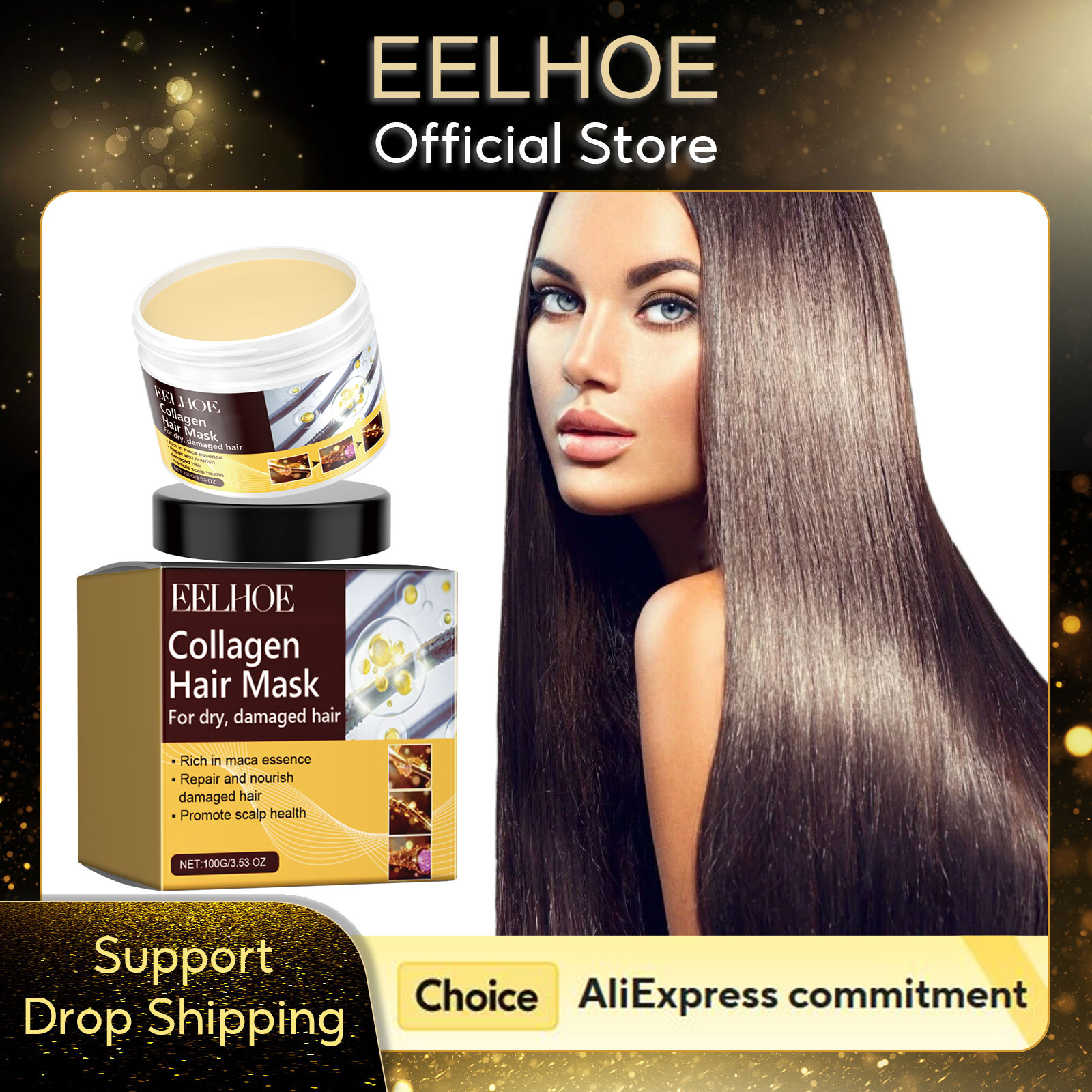 Hair Care Collagen - EELHOE Kollagen-Haarmaske Anti-Haarausfall-Behandlung für Sehr Trockenes