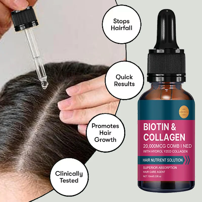 Hair Care Collagen - Biotin-Kollagen Haarpflege-Öl, Pflegt Verwirrtes und Raues