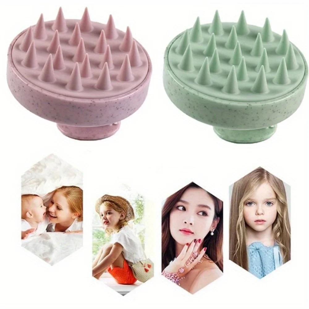 House Hair Care - Badezimmer-Tagesbedarf, weiche Silikon-Shampoo-Bürste für die Kopfhaut,