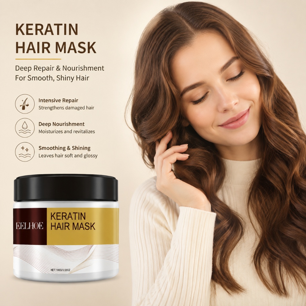 Hair Care Collagen - Keratin-Haarmaske mit Argan- und Kokosnussöl, Kollagen