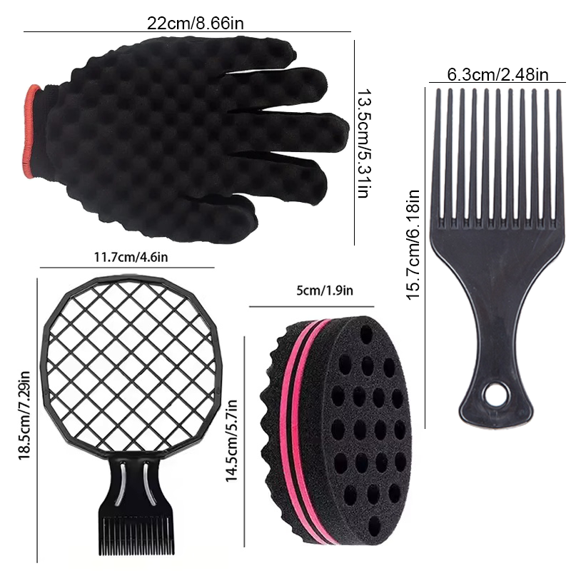 4-teiliges Haarstyling-Set: Lo – Twist Sponge Coil Bewertung und Preis